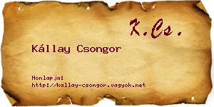 Kállay Csongor névjegykártya